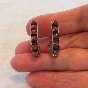 Coral & Sterling Earrings